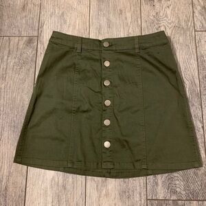 forever 21 | olive green skirt